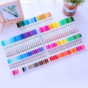 Double Tip Brush Marker Set - Markers 12/24/60