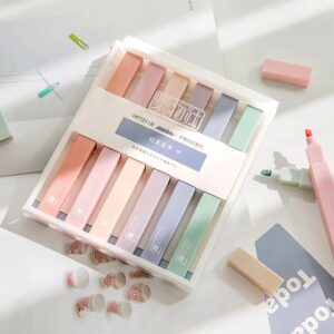 Large Capacity Pastel Colors Highlighters and Markers Set