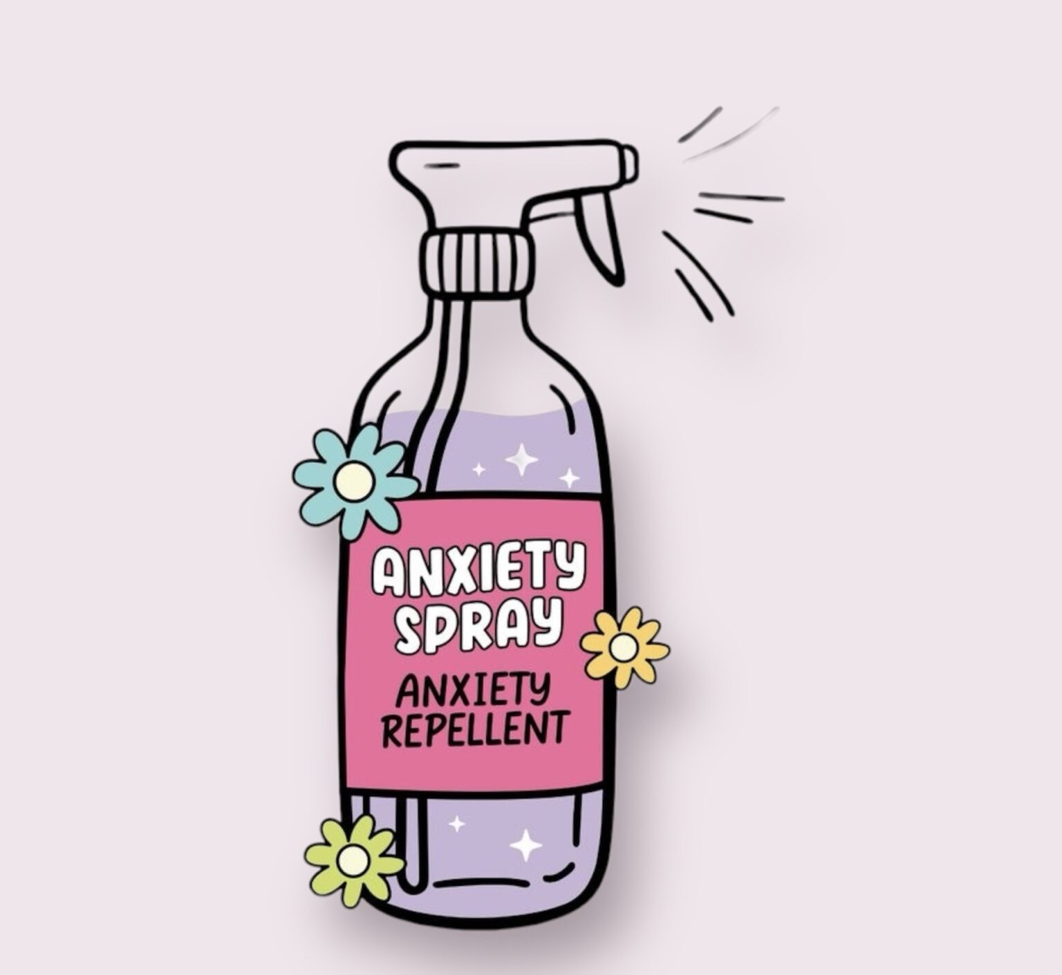 Anxiety Spray – Sticker – HD Creations