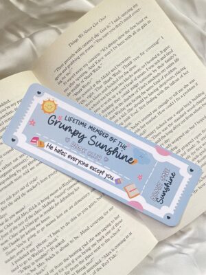 Grumpy Sunshine Book Club Bookmark