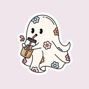 Iced Coffee Ghost - Sticker