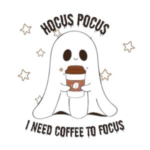 Hocus Pocus I Need Coffee To Focus - Sticker