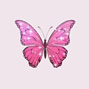 Pink Butterfly - Sticker