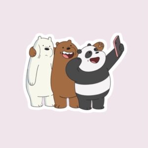 We Bare Bears Selfie - Sticker