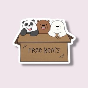 We Bare Bears Free Bears- Sticker