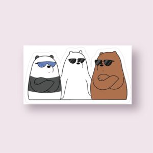 We Bare Bears Sunglasses - Sticker